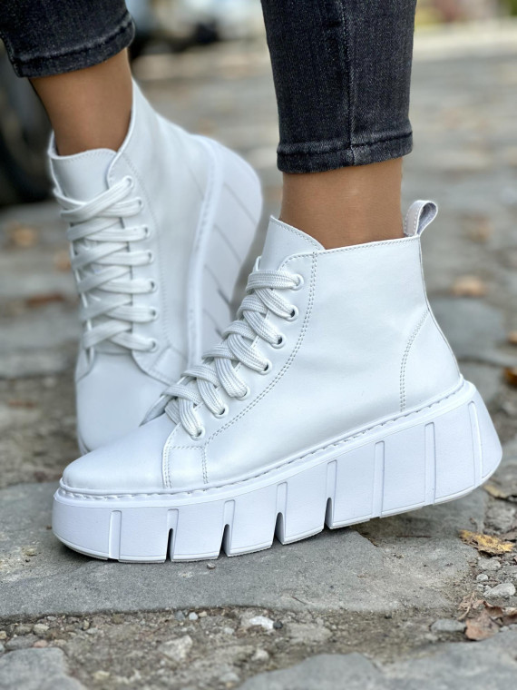 Białe sneakersy damskie skórzane OLEKSY polskiej produkcji Białe sneakersy damskie skórzane OLEKSY polskiej produkcji