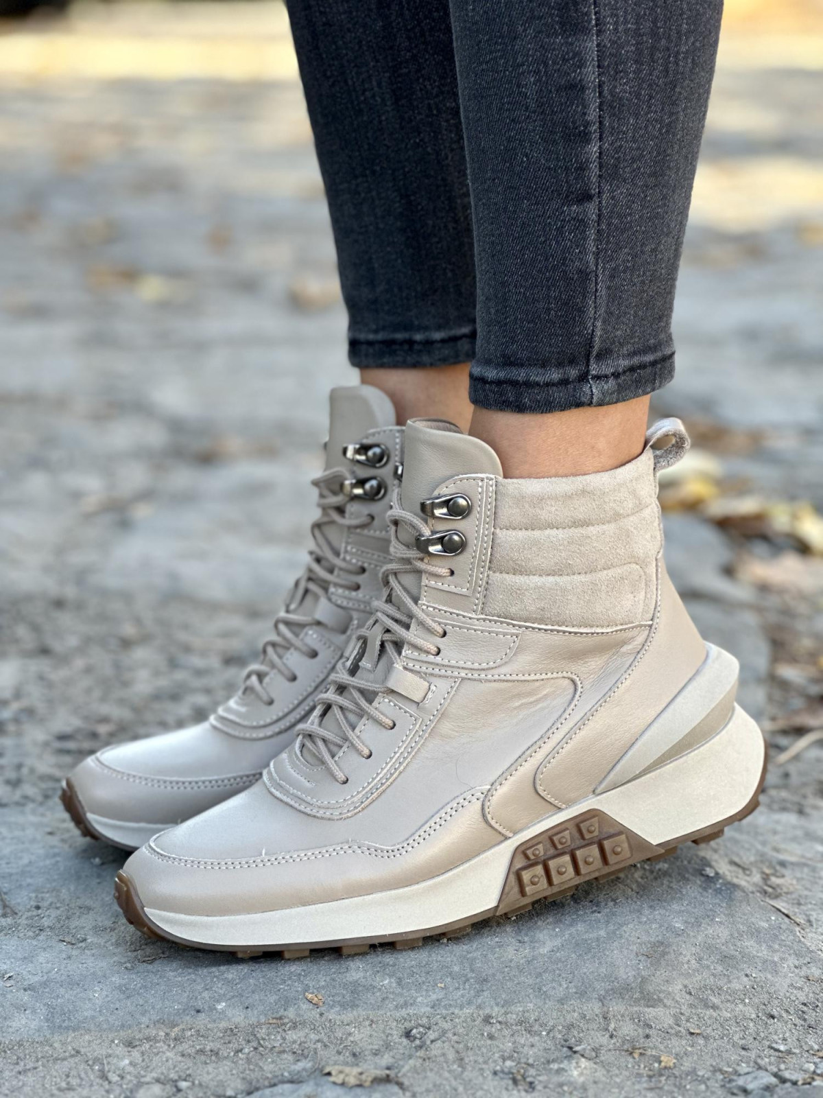 Sneakersy OLEKSY ze skóry Polskiej produkcji