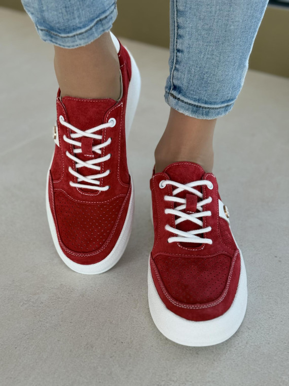 Sneakersy damskie ze skóry naturalnej Sneakersy damskie ze skóry naturalnej