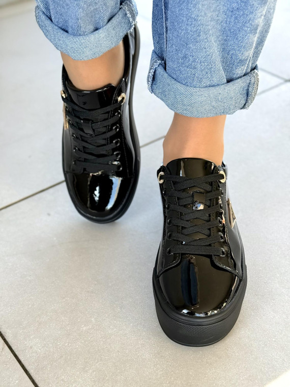 Sneakersy damskie ze skóry naturalnej Sneakersy damskie ze skóry naturalnej