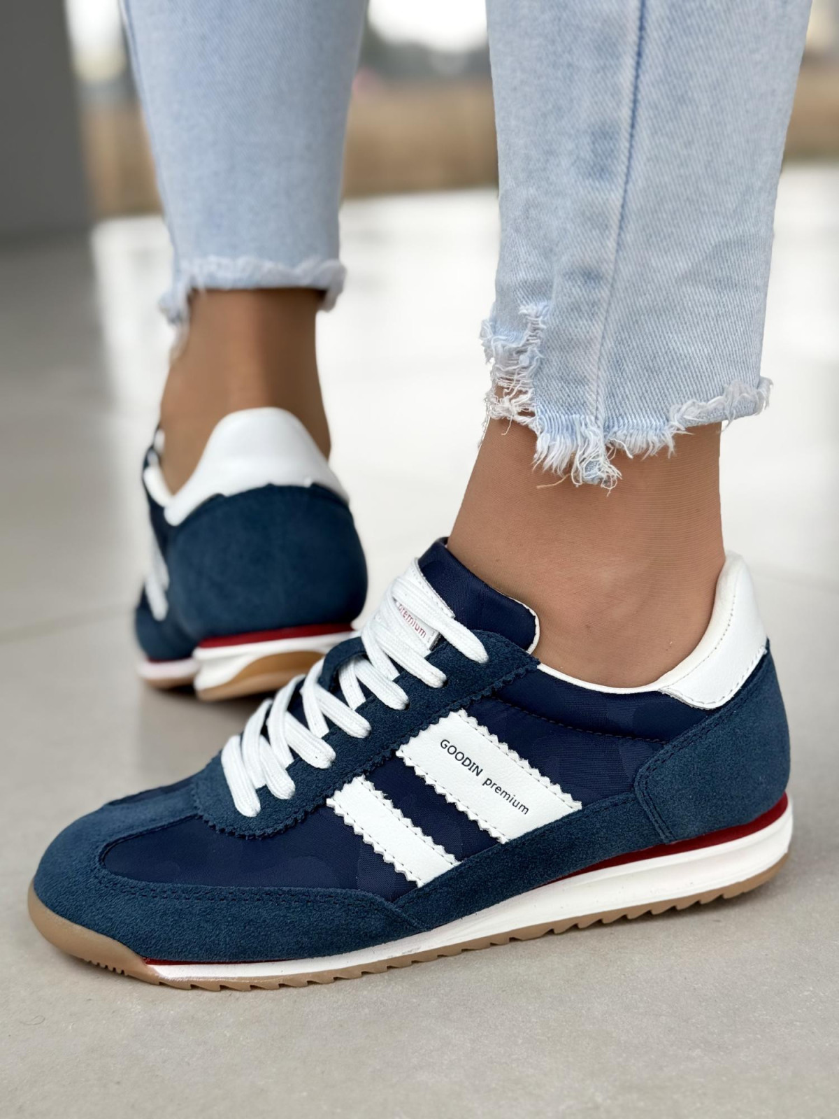 Sneakersy damskie ze skóry naturalnej