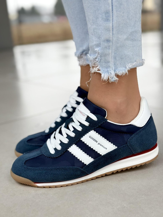 Sneakersy damskie ze skóry naturalnej Sneakersy damskie ze skóry naturalnej