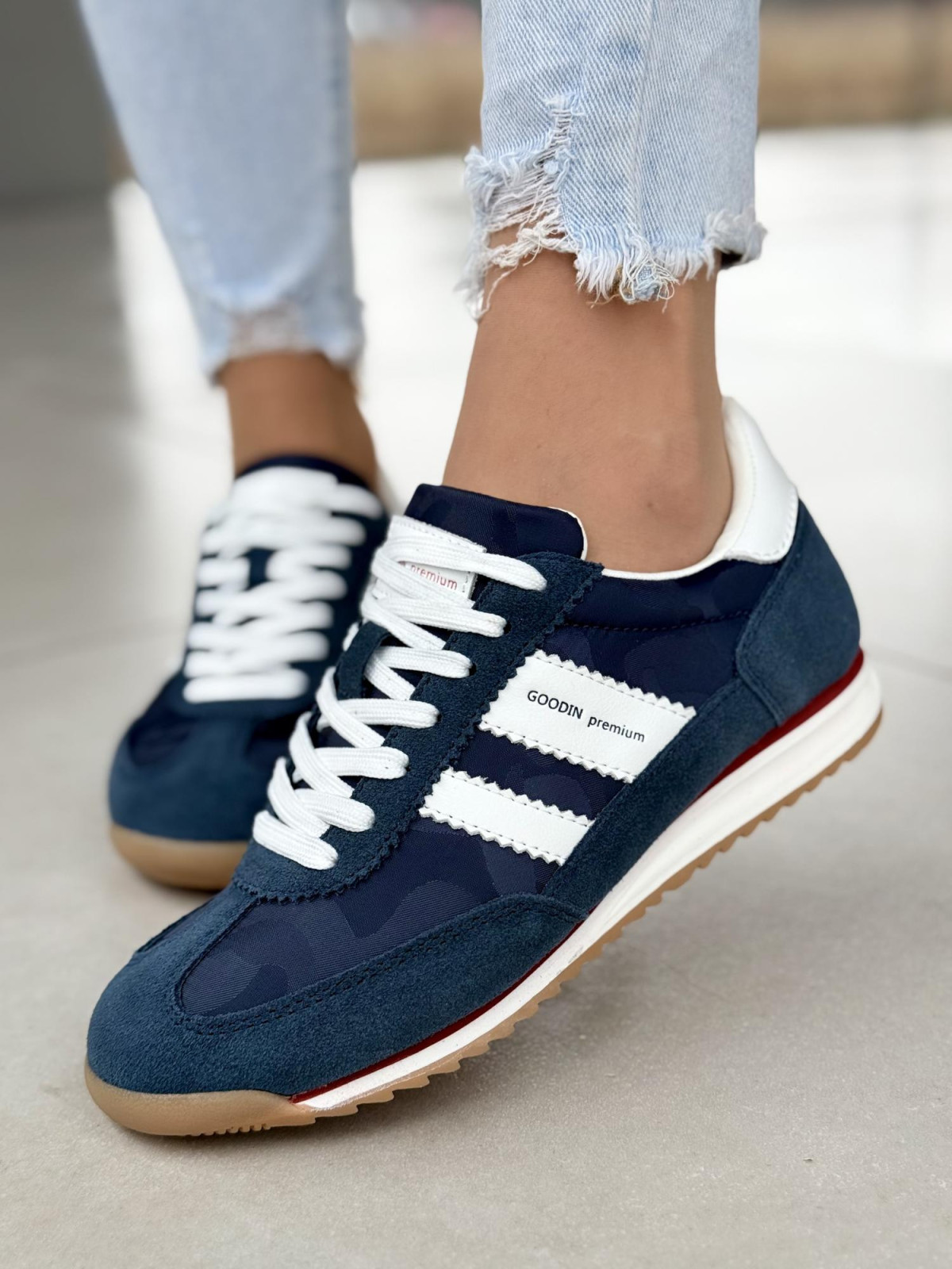 Sneakersy damskie ze skóry naturalnej