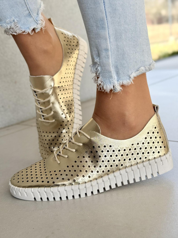 Sneakersy damskie ze skóry naturalnej Sneakersy damskie ze skóry naturalnej