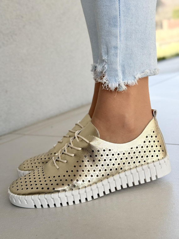 Sneakersy damskie ze skóry naturalnej Sneakersy damskie ze skóry naturalnej