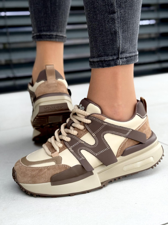 Sneakersy damskie ze skóry naturalnej Sneakersy damskie ze skóry naturalnej