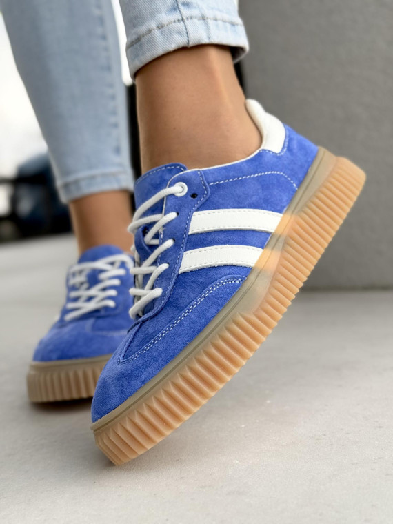 Sneakersy damskie ze skóry naturalnej Sneakersy damskie ze skóry naturalnej