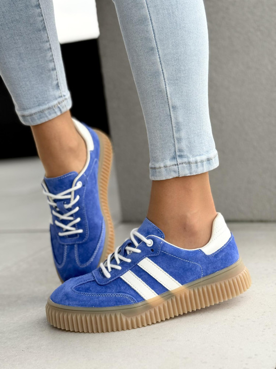 Sneakersy damskie ze skóry naturalnej Sneakersy damskie ze skóry naturalnej
