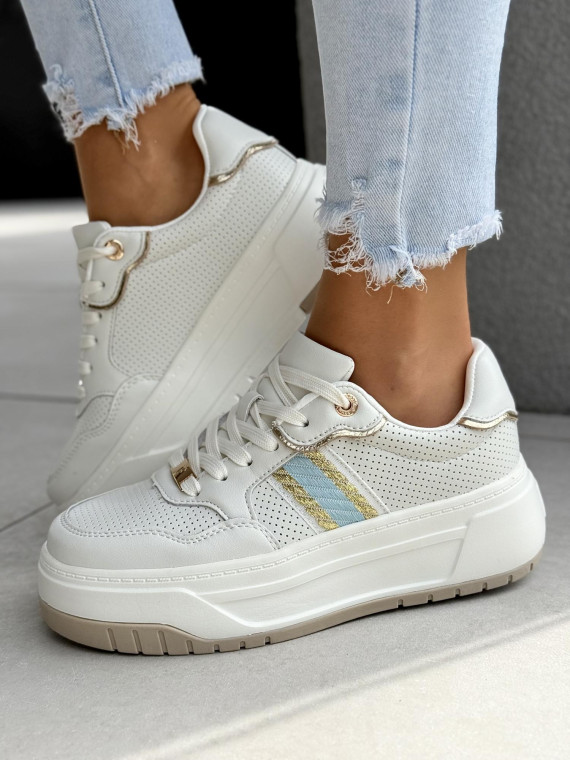 Sneakersy damskie ze skóry naturalnej Sneakersy damskie ze skóry naturalnej