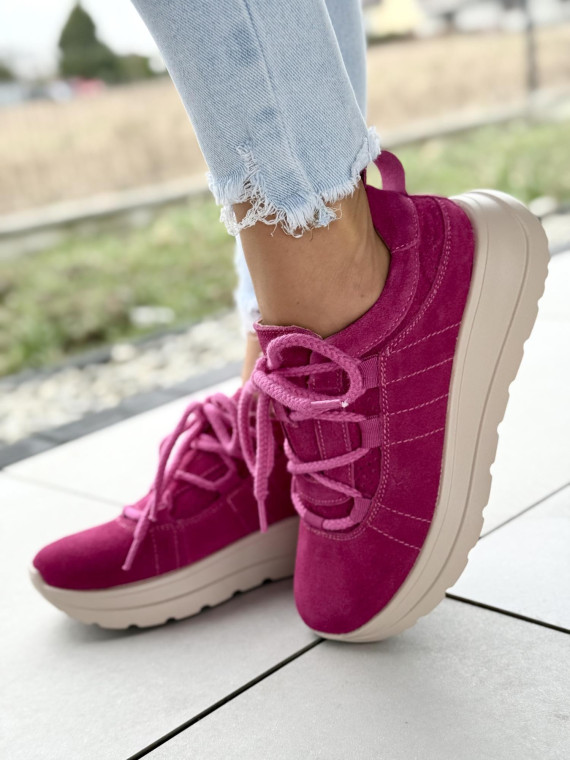 Sneakersy damskie ze skóry naturalnej Sneakersy damskie ze skóry naturalnej