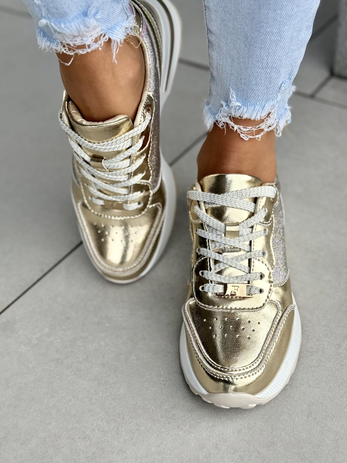 Sneakersy damskie ze skóry naturalnej