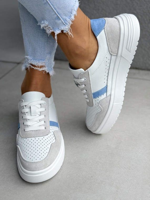 Sneakersy damskie ze skóry naturalnej Sneakersy damskie ze skóry naturalnej