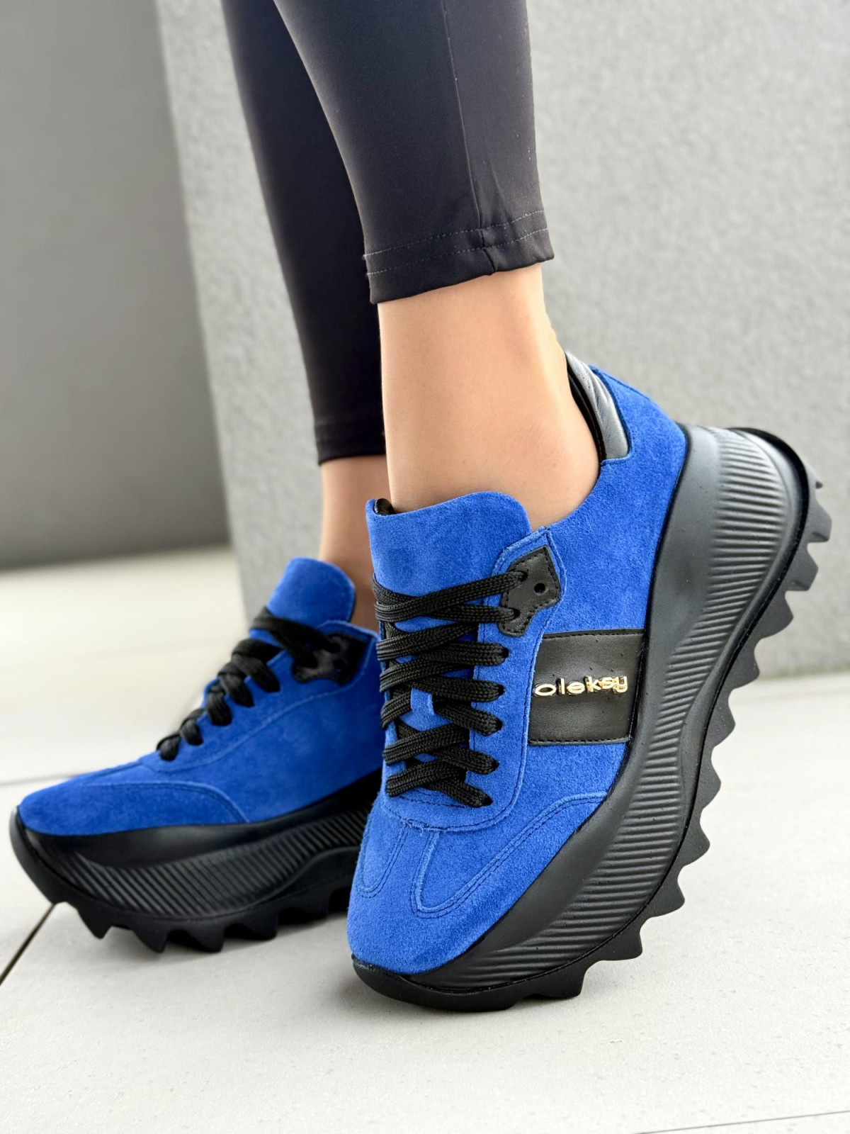 Sneakersy damskie OLEKSY ze skóry naturalnej Polskiej produkcji