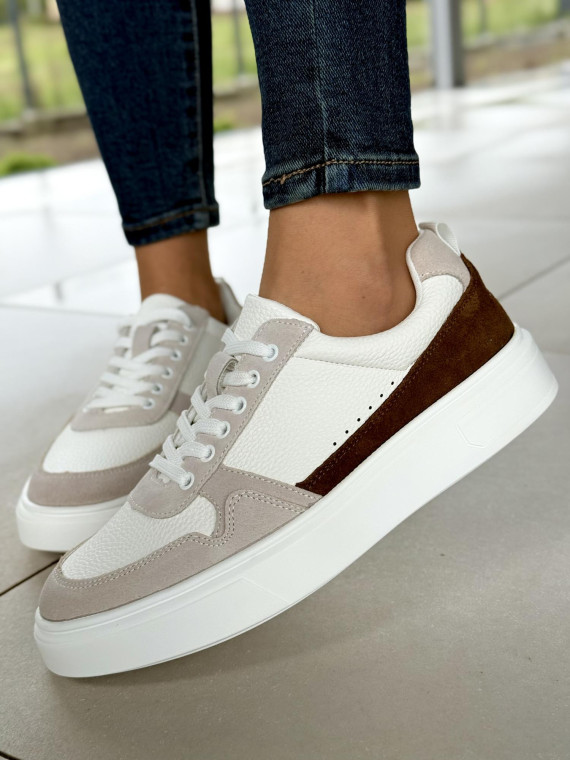Sneakersy męskie ze skóry naturalnej Sneakersy męskie ze skóry naturalnej