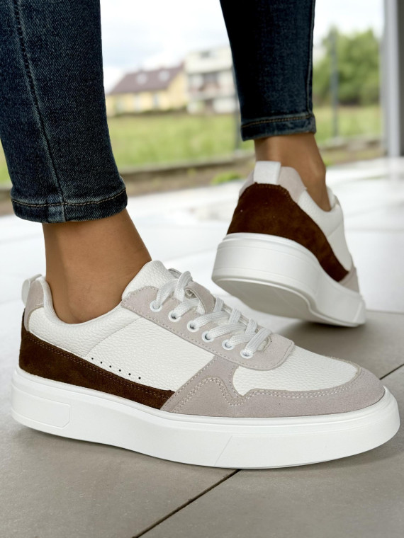 Sneakersy męskie ze skóry naturalnej Sneakersy męskie ze skóry naturalnej