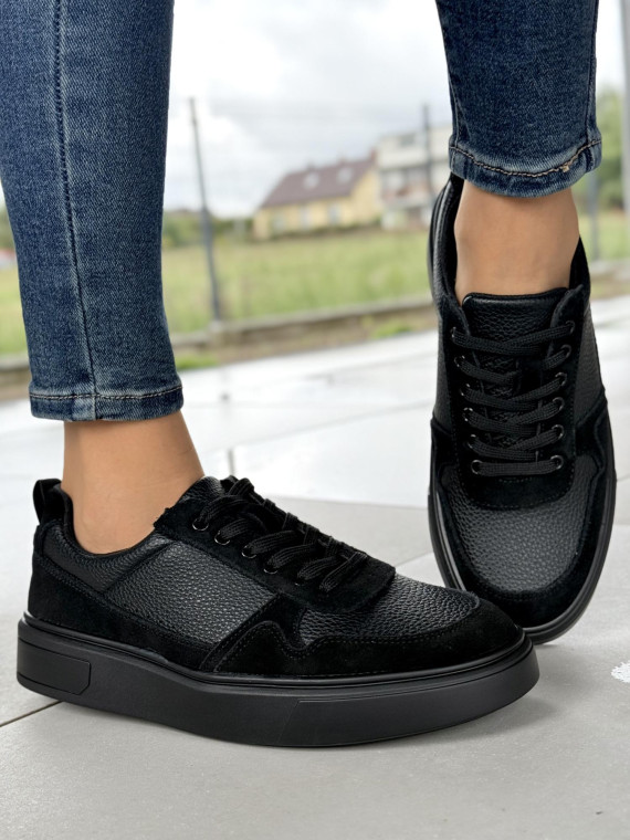 Sneakersy męskie ze skóry naturalnej Sneakersy męskie ze skóry naturalnej