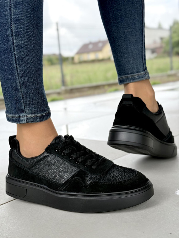 Sneakersy męskie ze skóry naturalnej Sneakersy męskie ze skóry naturalnej