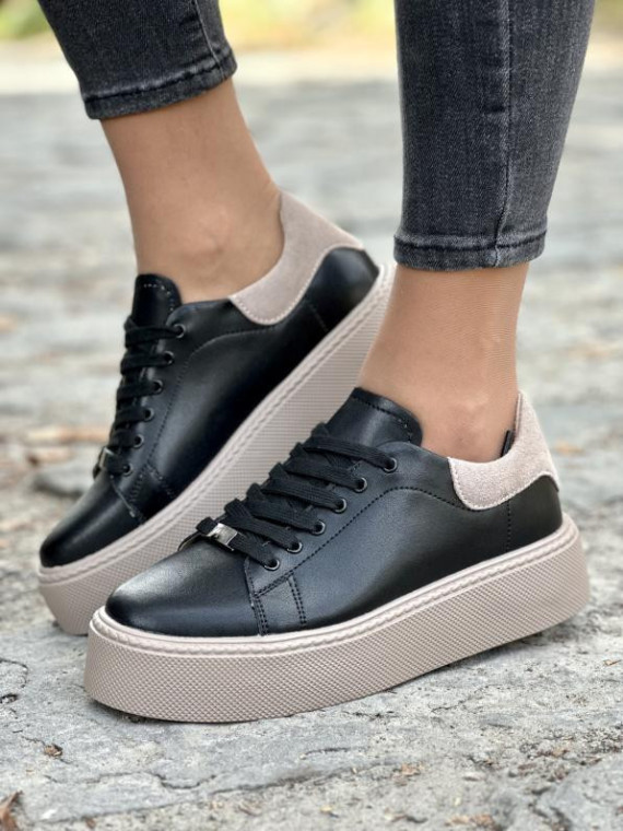 Sneakersy damskie ze skóry naturalnej Sneakersy damskie ze skóry naturalnej