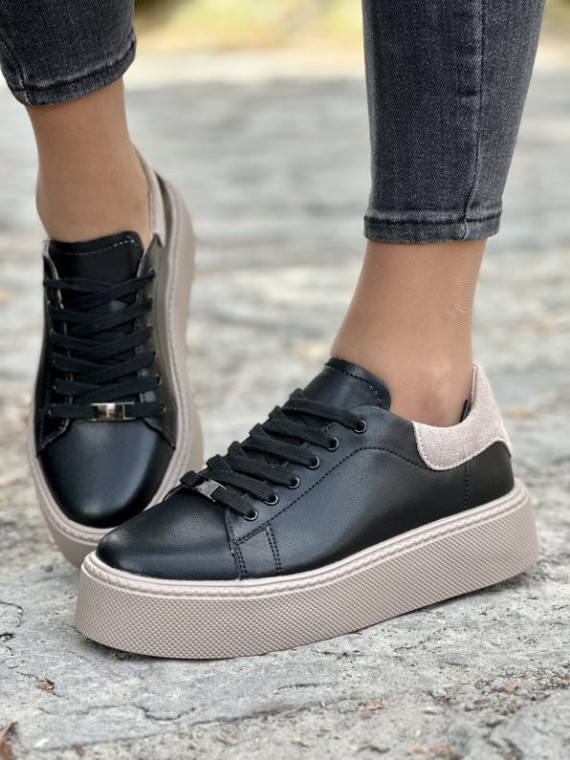 Sneakersy damskie ze skóry naturalnej Sneakersy damskie ze skóry naturalnej