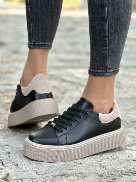 Sneakersy damskie ze skóry naturalnej Sneakersy damskie ze skóry naturalnej
