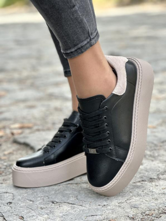 Sneakersy damskie ze skóry naturalnej Sneakersy damskie ze skóry naturalnej