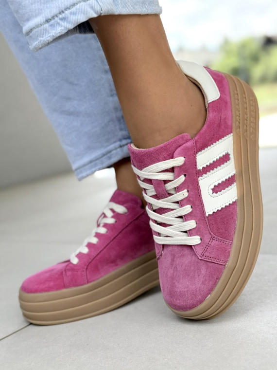 Sneakersy damskie ze skóry naturalnej Sneakersy damskie ze skóry naturalnej
